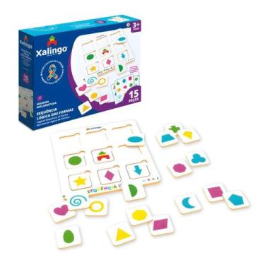 Imagem de Sequência Lógica das Formas Geométricas e Cores Brinquedos Educativos 