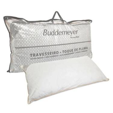 Imagem de Travesseiro Buddemeyer Toque de Pluma 50x70 Branco Algodão Macio Confo
