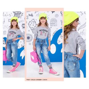 Imagem de Calça Infantil Menina Jogger Kids Max Denim Kids Tam 02 ao 08 - Ref 94