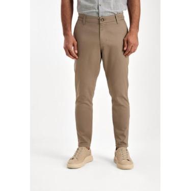 Imagem de Calça Docthos Fit Cropped Sarja Maquinetada, 015 caqui, 40