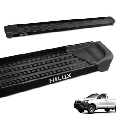 Imagem de Estribo Lateral Hilux CS 2016 a 2022 Aluminio Preto A3 - Gtnox
