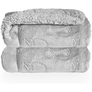 Imagem de Cobertor  Bebe Sherpa Ferrete - LAÇO BEBE, Cinza