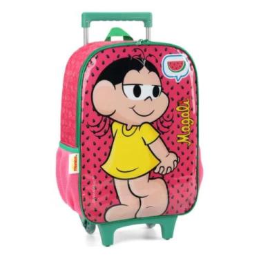 Imagem de Mochila Grande Com Rodinha Escolar Infantil Magali Pink - Lucxel
