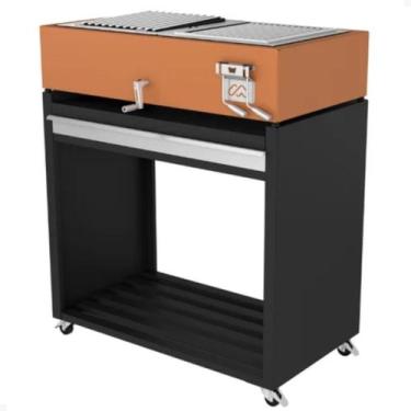 Imagem de Churrasqueira Parrilla Eleven 1105PR Inox/Caramelo Metávila