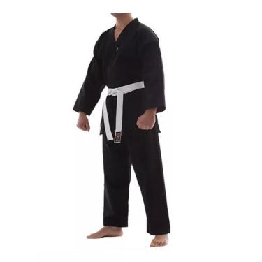 Imagem de Kimono Karatê/Hapkido/Ninjutsu Start Preto Adulto Com Faixa Shiroi, Pr
