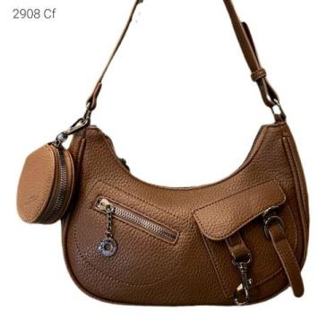 Imagem de Bolsa Feminina de Ombro e Transversal com Divisões Kit 2 pçs com Porta