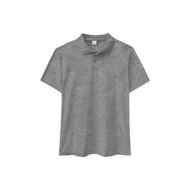 Imagem de Camisa Polo Malha Malwee Wee Masculina Plus Size Ref. 36023, Cinza, G1