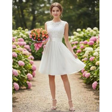 Imagem de Vestido Renda 19 Civil Noiva Daminha Casamento Batizado Rodado - Shoop