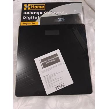 Imagem de Balança Digital Corporal 180kg Vidro Temperado  Cor Preto - MAIS HOME 