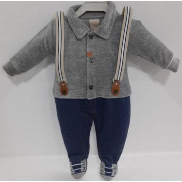 Imagem de Macacão Longo Plush Luxo Bebê Menino Inverno Katita Ref 2396, G ( 9 - 