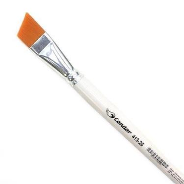 Imagem de Pincel Condor Profissional 413 Sintético Toray Dourado - Chanfrado, 20