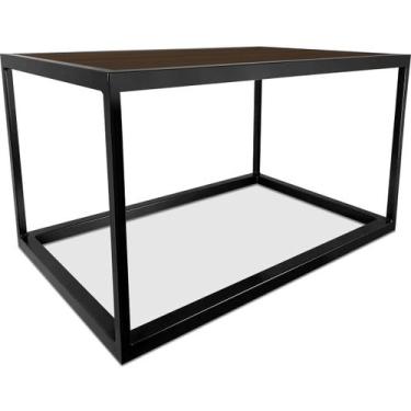 Imagem de Mesa De Centro Goldin Retangular Para Sala Decoração Preto/Villandry -