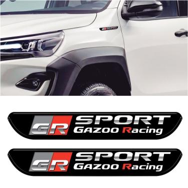 Imagem de Par Adesivos Decorativos Gr Sport Gazoo Racing Vinil Resinado 3D Automotivo Teu Adesivo