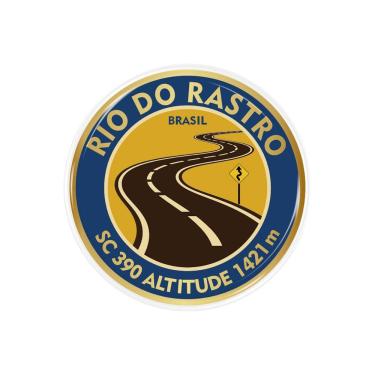 Imagem de Adesivo Resinado 3D Serra do Rio do Rastro SC 390 Preto Decorativo em PVC com Acabamento Brilhante Rastro