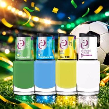 Imagem de Kit Esmaltes Cora Linha Vai Brasil - COPA DO MUNDO 2026 4 cores Dvs