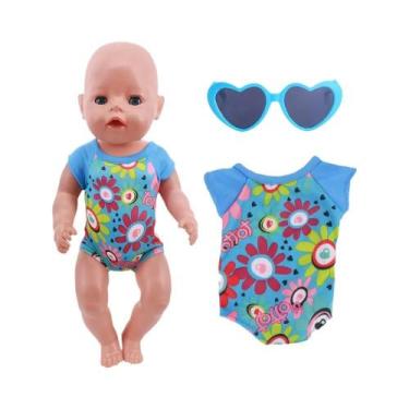 Imagem de Conjunto De 2 Peças: Roupa De Banho Para Boneca De 18 Polegadas E Ócul
