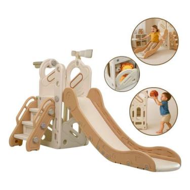 Imagem de Playground infantil 4x1 multifuncional escorregador bw391 - Importway,