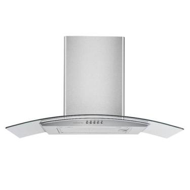 Imagem de Coifa de Parede 90 cm Inox e Vidro Curvo Residencial Cozinha Depurador