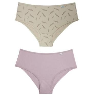 Imagem de Kit Calcinha Del Rio Feminina Microfibra 2 Peças Cós Largo - Delrio, B
