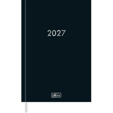 Imagem de Agenda Executiva Costurada Diária 15,9 x 23,3 cm Napoli Preta - Tilibr