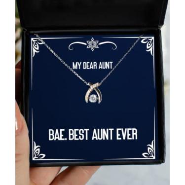 Imagem de SpreadPassion Presentes para tia para, BAE. Colar de dança "Best Aunt Ever", útil da sobrinha
