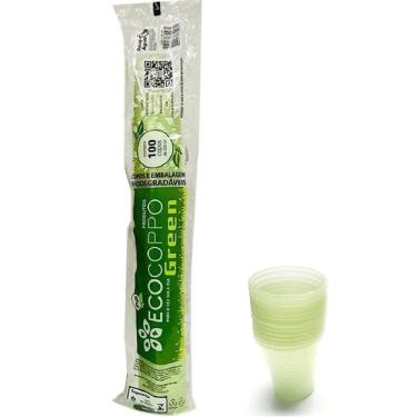 Imagem de Copo Plástico Biodegradável 200ml Transparente PT 100 UN Ecocoppo Green