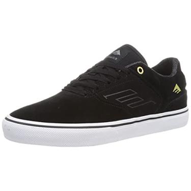 Imagem de Emerica The Low Vulc – Sensação de skate slim, durabilidade vulcanizada, ajuste acolchoado, qualidade verdadeira, uso diário 2025, Preto/Ouro/Branco, 41