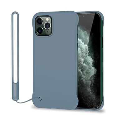 Imagem de Capa de telefone fina para iphone 11 pro max pc capa verde para iphone 8 7 6 6 s plus xr xs max x com cordão, cinza claro, para iphone 11