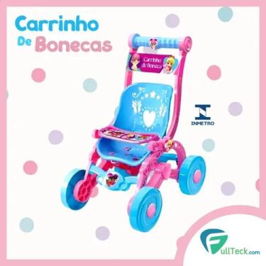 Imagem de Carrinho De Bonecas Infantil Rosa Passeio Para Menina 60cm - Líder Bri