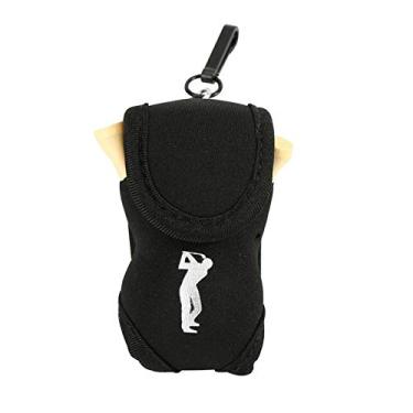 Imagem de Bolsa de bola de golfe, 3 cores de bola de golfe bolsa de utilidade esportiva acessórios de golfe com camisetas e bola de golfe (preto)
