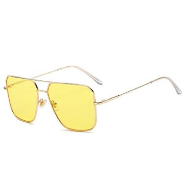 Imagem de Vintage Oversized Sunglasses Men polygon Anti-Reflective Mirror Classic Square Metal Glasses Fashion Women Sun Glasses Uv400,2,China