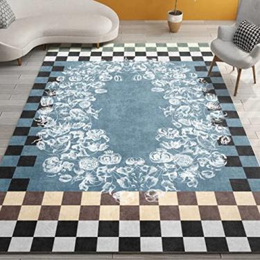 Imagem de Tapetes de área grande para decoração de interiores para meninos e meninas, quarto de crianças, tapete de chão antiderrapante de fibra de poliéster, tapete de ioga, sofá de veludo de cristal sem pelos para sala de estar