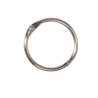 Imagem de Kit Com 6 Argolas Articulada Prata 3,5 Cm Para Encadernação