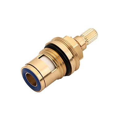 Imagem de Cartuchos de torneira, torneira de disco de latão de substituição para torneira quente e fria válvula de cartucho de torneira de cerâmica 1/2 quarto de giro com parafusos M4 para torneira de cozinha de banheiro