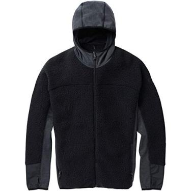 Imagem de Burton Moletom masculino Minturn com capuz e zíper completo, cor preta verdadeira, GG