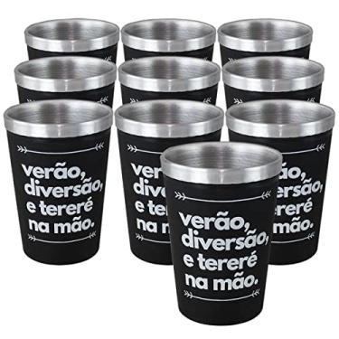 Imagem de KIT 20 CUIAS COPOS TERMICOS DE ALUMINIO NOSSO TERERÉ 300ML