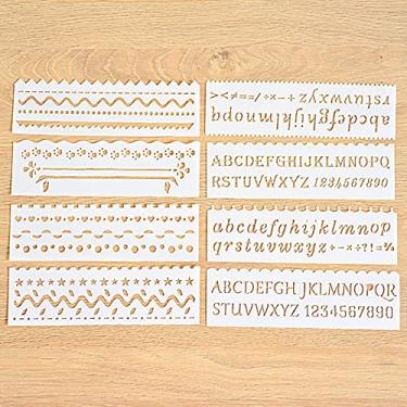 Imagem de Wemay Multi-funcional Desenho Stencils Linhas retas e onduladas Réguas Oco Out Design Modelos PP Reutilizáveis para crianças Estudantes DIY Pintura Artesanato Scrapbooking Jornal Álbum de fotos Álbum