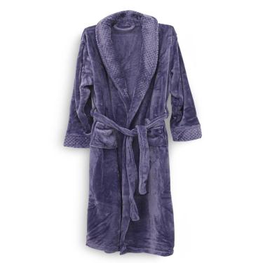 Imagem de Roupão de Banho Unissex Microfibra Flannel 220g - Domani