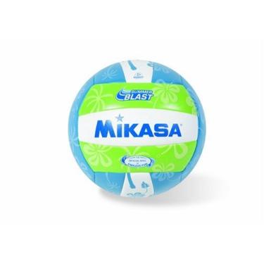 Imagem de MIKASA Modelo Summer Blast, Vôlei de Praia para Ambientes, Capa Costurada de Luxo Macia, Tamanho e Peso Oficiais, Garantia de 1 Ano