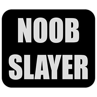 Imagem de Tapete de mouse engraçado Noob Slayer Gamer para laptop, PC, jogos, casa ou escritório, presente para jogador de videogame