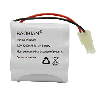 Imagem de BAOBIAN Bateria XB2950 7,2 V 1200 mAh Ni-Mh compatível com vassoura de piso e carpete Shark V2950 V2950A V2945Z V2945