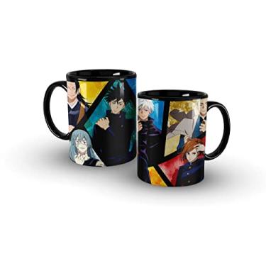 Imagem de LEAR Caneca Preta Personagens Jujutsu Kaisen, Cerâmica, 325ML