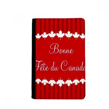 Imagem de Porta-passaporte Maple Leaf Happy Canada Day 4 de julho Notecase Burse capa carteira porta-cartão, Multicolor