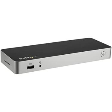 Imagem de Base USB C StarTech.com - 60W PD - Estação de ancoragem para laptop de dois monitores 4K - DP e HDMI - Leitor de cartão SD - Mac e Windows (DK30CHDPPD)
