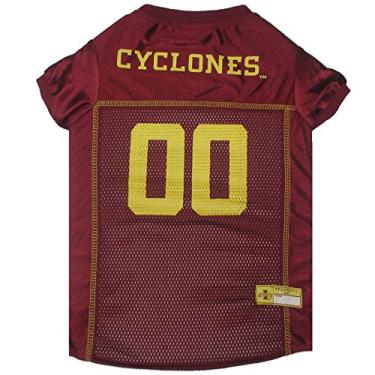 Imagem de Pets First NCAA College Iowa State Cyclones malha Jersey para cães e gatos, média. Camisa de cachorro grande licenciada com o seu time favorito de futebol/basquete universitário