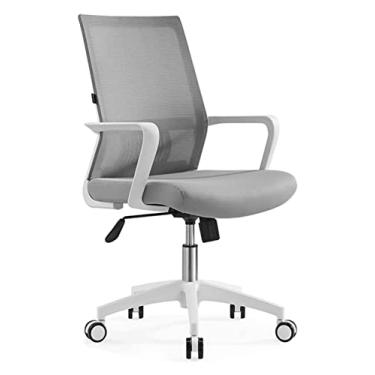 Imagem de cadeira de escritório mesa e cadeira cadeira de computador ajustável cadeira de elevação giratória encosto médio cadeira de rede cadeira de trabalho ergonômico (cor: cinza) needed