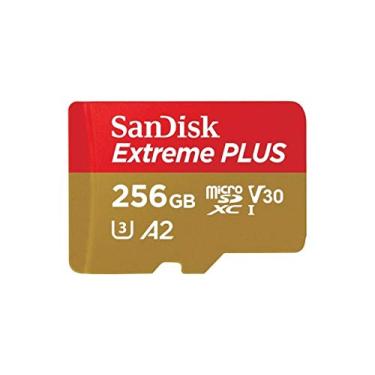 Imagem de SanDisk Cartão microSDXC Extreme Plus 256GB com adaptador UHS-I, U3, A2, V30 - SDSQXBZ-256G-ANCMA