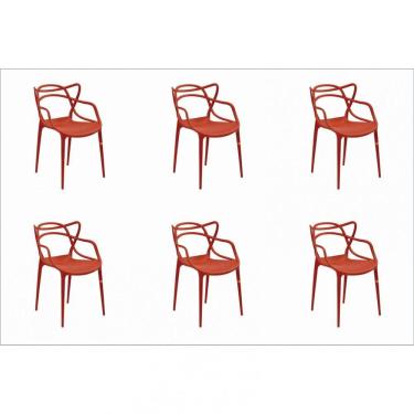 Imagem de Conjunto 6 Cadeiras Allegra Rivatti Laranja Telha