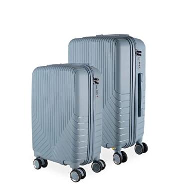 Imagem de Cj Malas Polipropileno 2 Peças P e M com Rodas 360 França - AeroMalas (Azul Claro)