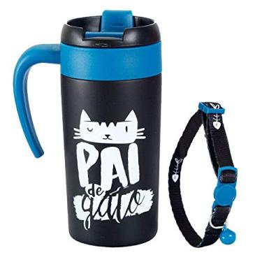 Imagem de Caneca termica com acessorio - pai de gato
